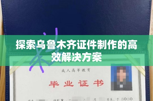广州探索乌鲁木齐证件制作的高效解决方案